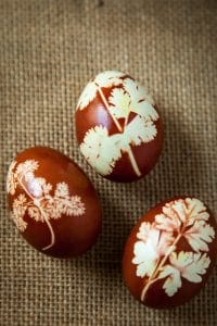 Eggs coloured in onion skins can often be seen at Easter in Belgrade