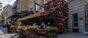people sitting in old style tavern in skadarlija belgrade