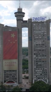 Photo of Genex Tower in New Belgrade, the best example of brutalist architecture and Yugoslav business