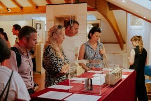 Visitors at exhibition about 1990ies in Belgrade