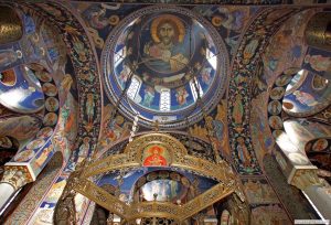 mosaics in the domes of oplenac church